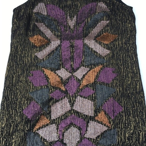 Miss Me Sequin Embellished Overlay Shift Moody Fairy Grunge Dress L NWOT - Picture 4 of 12